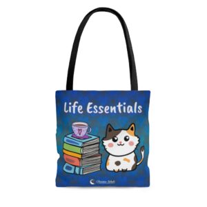 Coffee, Cats, and Books Tote Bag