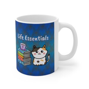 Coffee, Cats, and Books Ceramic Mug