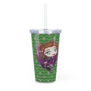 Catilda Plastic Tumbler with Straw
